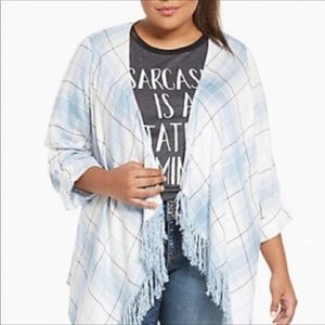 Fringe drape front Torrid cardigan